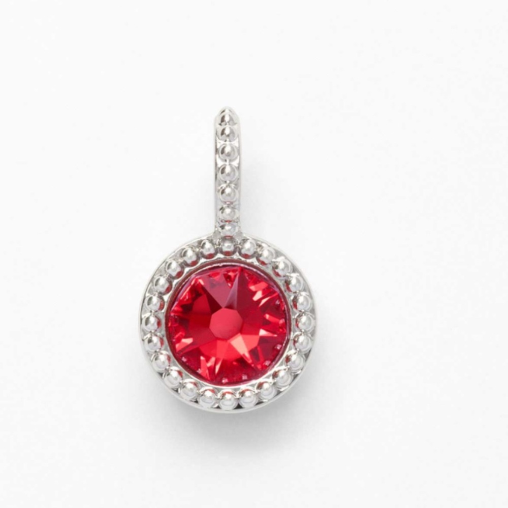 Little Wonder birthstone charm JULY Siam red NEW with FREE adjustable chain NWT